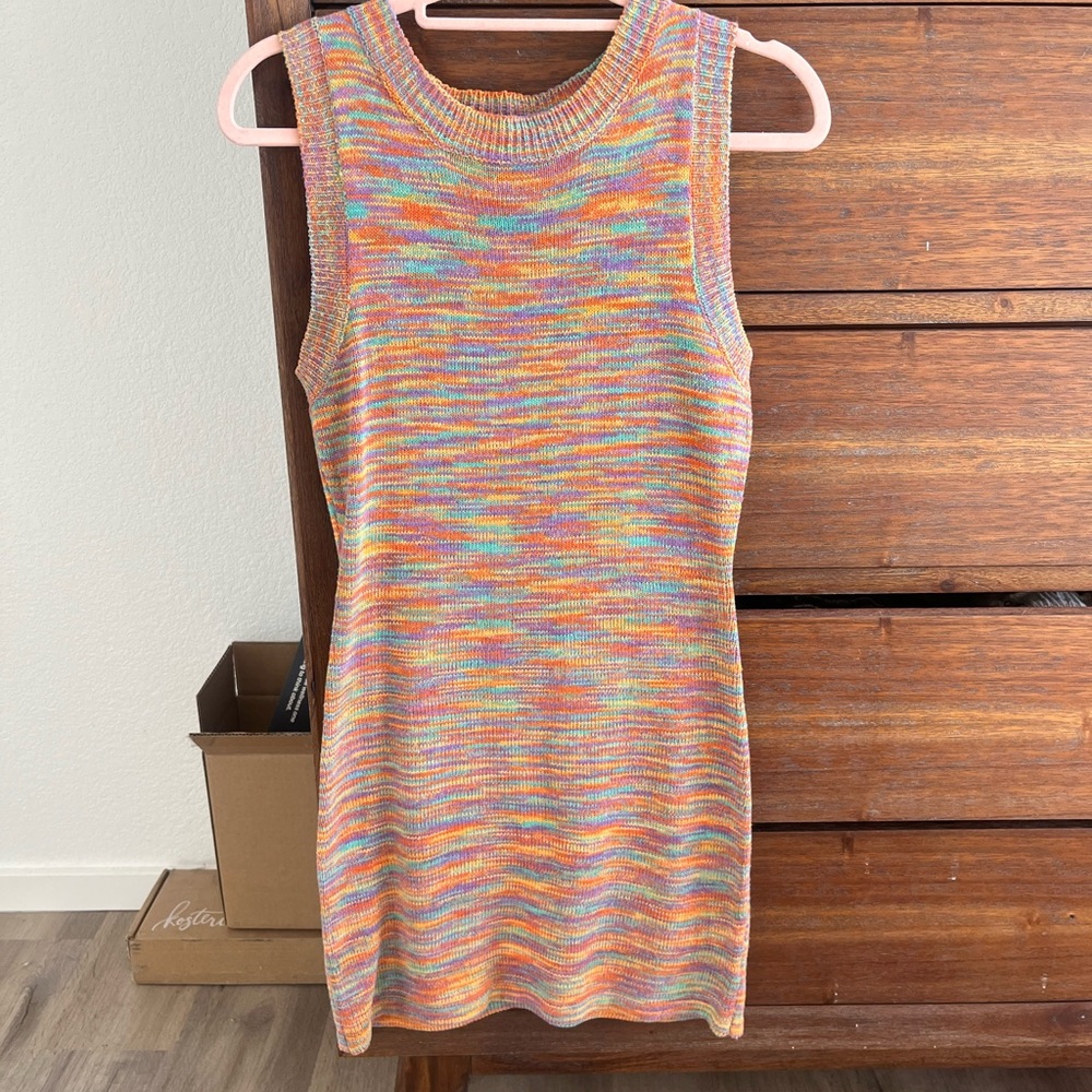 Multicolor Sleeveless Knit Dress